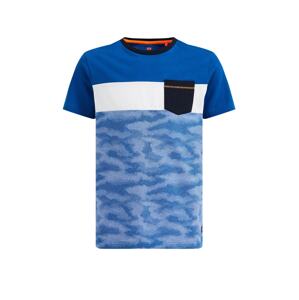 WE Fashion Tričko  kobaltová modř / bílá / modrá / světlemodrá / oranžová