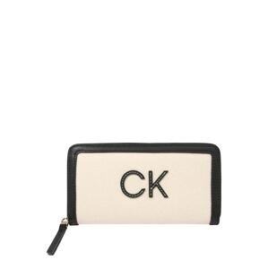 Calvin Klein Peněženka  starobéžová / černá