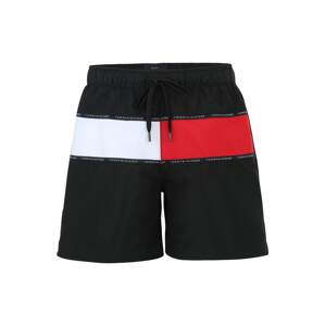 Tommy Hilfiger Underwear Plavecké šortky  černá / bílá / červená