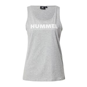 Hummel Sportovní top 'LEGACY'  šedý melír / bílá