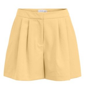 VILA Kalhoty se sklady v pase 'Kammas' pastelově žlutá