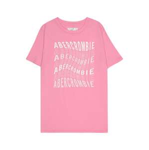 Abercrombie & Fitch Tričko  pink / bílá