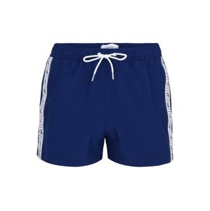 Calvin Klein Swimwear Plavecké šortky  tmavě modrá / bílá
