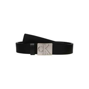 Calvin Klein Jeans Opasek  černá / stříbrná