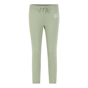 Gap Petite Kalhoty  pastelově zelená / bílá