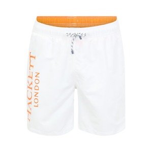 Hackett London Plavecké šortky  bílá / tmavě oranžová