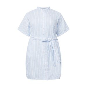 Selected Femme Curve Košilové šaty 'HELINA' světlemodrá / bílá