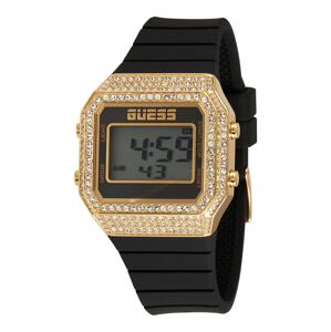 GUESS Digitální hodinky  zlatá / černá / průhledná