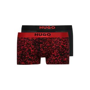 HUGO Boxerky  červená / černá