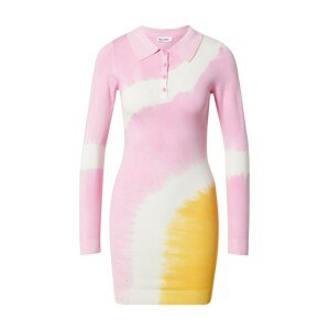 Tally Weijl Úpletové šaty  žlutá / světle růžová / bílá