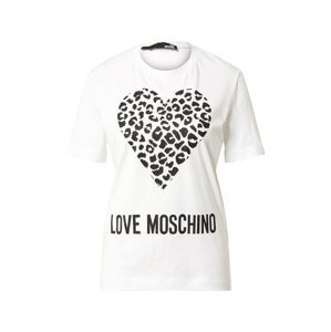 Love Moschino Tričko  černá / bílá