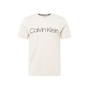 Calvin Klein Tričko  béžová / černá