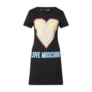 Love Moschino Šaty  světlemodrá / žlutá / růžová / černá