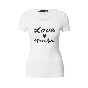 Love Moschino Tričko  bílá / černá