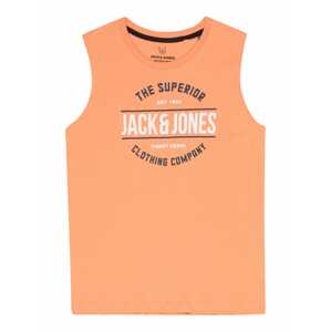 Jack & Jones Junior Tričko 'BRAT'  marine modrá / oranžová / bílá