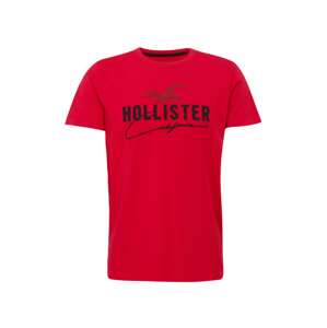 HOLLISTER Tričko červená / černá
