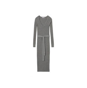MANGO Úpletové šaty 'Goletav' šedý melír
