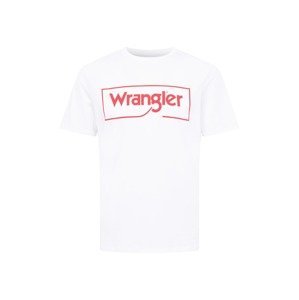 WRANGLER Tričko červená / bílá