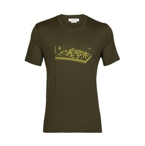 ICEBREAKER Funkční tričko 'Alps 3D' žlutá / zelená