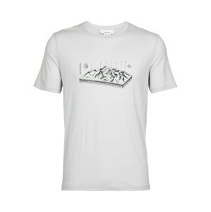 ICEBREAKER Funkční tričko 'M Tech Lite II SS Tee Alps 3D' černá / bílá