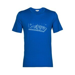 ICEBREAKER Funkční tričko 'Tee Alps' světlemodrá / tmavě modrá