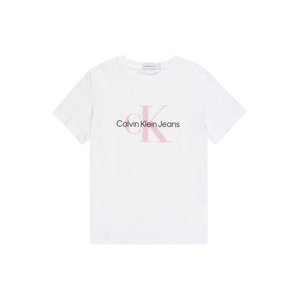 Calvin Klein Jeans Tričko  starorůžová / černá / bílá