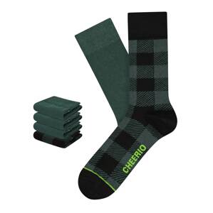 CHEERIO* Ponožky zelená / černá