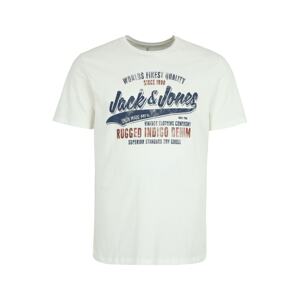 Jack & Jones Plus Tričko 'BOOSTER'  námořnická modř / krvavě červená / bílá