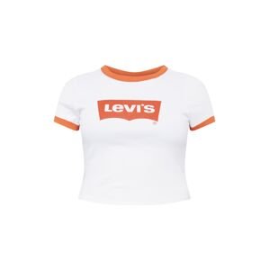Levi's® Plus Tričko 'PL GRAPHIC MINI RINGER NEUTRALS' tmavě oranžová / bílá