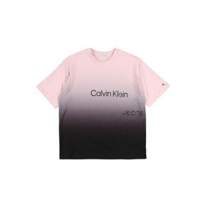Calvin Klein Jeans Tričko  růžová / černá