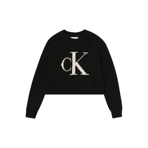 Calvin Klein Jeans Svetr  béžová / černá
