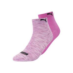 PUMA Ponožky  fuchsiová / růžový melír / černá