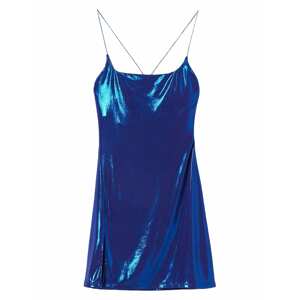 Bershka Koktejlové šaty  modrá