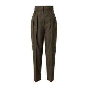LeGer Premium Kalhoty se sklady v pase 'Sienna' tmavě hnědá