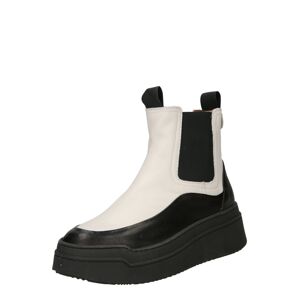 MJUS Chelsea boty 'LIBO'  černá / barva bílé vlny