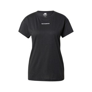 new balance Funkční tričko  černá / bílá
