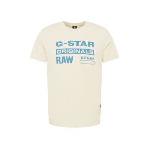 G-Star RAW Tričko  krémová / azurová