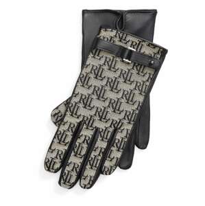 Lauren Ralph Lauren Prstové rukavice  béžová / černá